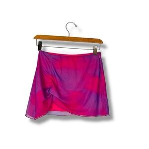 Vibrant Pink and Purple Mini Skirt